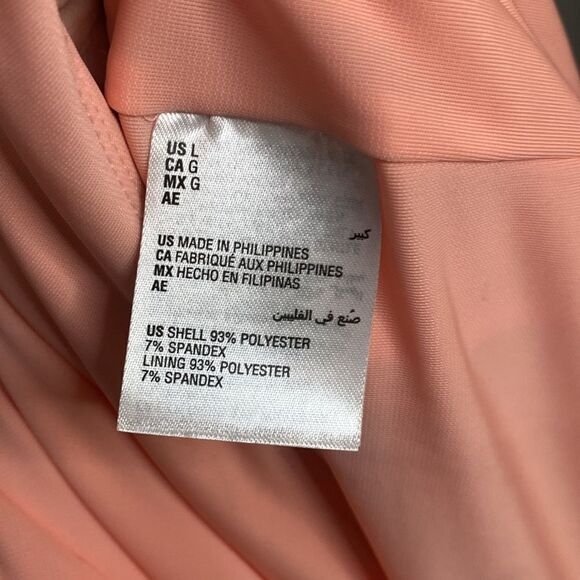 INC International Concepts Women Ruched Bodycon Dress Sherbet Orange Peach - Picture 8 of 11